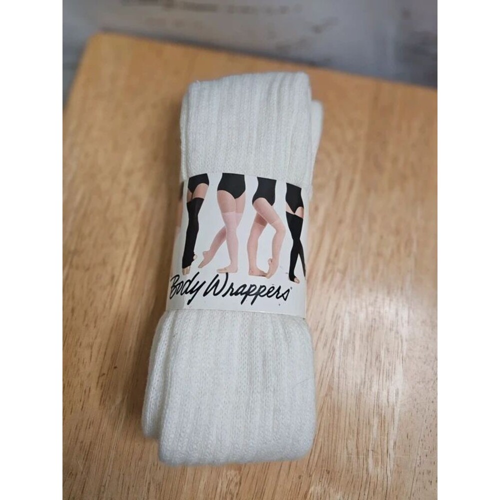 Body Wrappers White 36” Thigh High Leg Warmers One Size